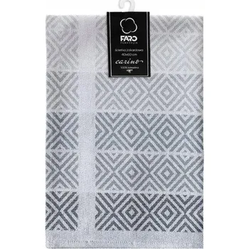 Utěrka UTĚRKA KUCHYŇSKÁ BAVLNĚNÁ 40X60 ŽAKÁROVÁ CARINO ŠEDÁ GEOMETRIE