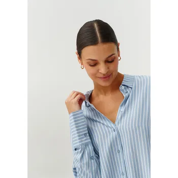 Dámská košile Tatuum DLOUHÁ DÁMSKÁ KOŠILE Z PRUHOVANÉ VISKÓZOVÉ TKANINY - MALIBU 1