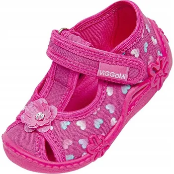 Dívčí bačkory VIGGAMI PAPUČE DÍVČÍ BOTY NA SUCHÝ ZIP MARYSIA SRDÍČKA 21