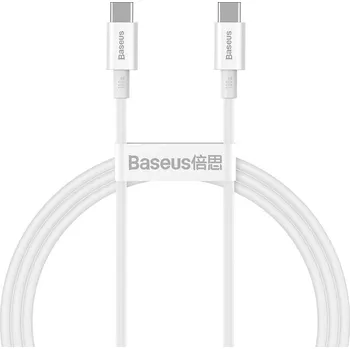 Baseus – datový kabel Superior Series (CATYS-B02) – Type-C na Type-C, 100W, 1m – bílý