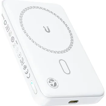 Powerbanka Acefast - magnetická bezdrátová powerbanka (M26-10000) - MagSafe, rychlé nabíjení, USB-C, 10000mAh, 20W, 5V/3A, LED - bílá