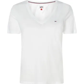 Dámské tričko Dámské tričko s výstřihem do V (serek/dekolt V) Tommy Jeans velikost XXS