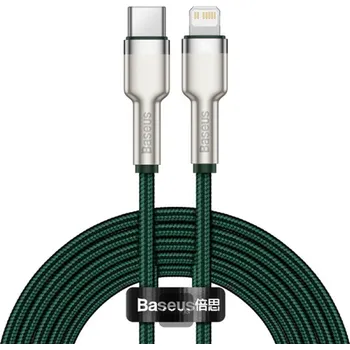 Datový kabel Baseus Cafule Series Metal (CATLJK-B06) – Type-C na Lightning, 20W, 2m – zelený