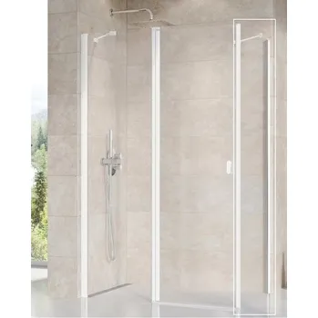 Ravak Chrom Boční stěna 100 Transparent bílá matná 9QVA0E00Z1 CPS-100