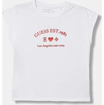 Oblečení a móda Dětské tričko Guess J6RI20.K6YW4.PPY2 bílá 00X, vel. 125-135