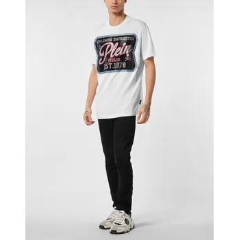 Pánské oblečení PHILIPP PLEIN T-Shirt 25573 Bílá Regular Fit 4XL