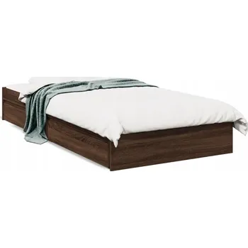 Postel Rám postele s šuplíky, hnědý dub, 193 x 93 x 28 cm