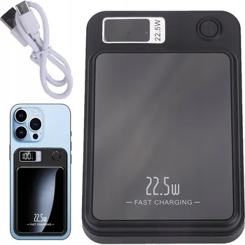 Powerbanka BEZDRÁTOVÁ MAGNETICKÁ POWERBANKA 10000MAH + KABEL USB-C