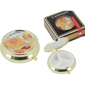 Dárková krabička Dóza lékovka 5 cm Slunečnice 2206