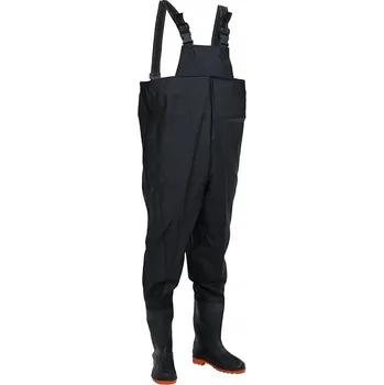 Pracovní obuv Rybářské broďáky s botami, nastavitelné, voděodolné, černé, velikost 45