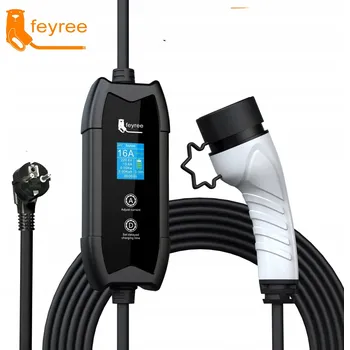 Nabíjecí stanice pro elektromobil Feyree Typ 2 Mobilní EV Nabíječka 3.5 kW LCD 16A 1 Fáze + Taška