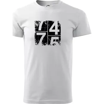 Pánské tričko Tachometr 75 - Triko extra velké (5-8XL) - 6XL ( Bílá )