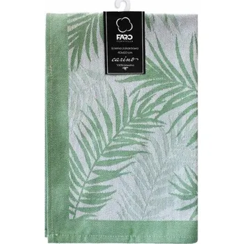 Utěrka UTĚRKA KUCHYŇSKÁ BAVLNĚNÁ 40X60 ŽAKÁROVÁ CARINO ZELENÉ LÍSTKY