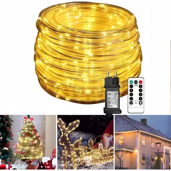 Venkovní osvětlení Venkovní světelný řetěz 10m 100 LED Zahradní pouliční osvětlení