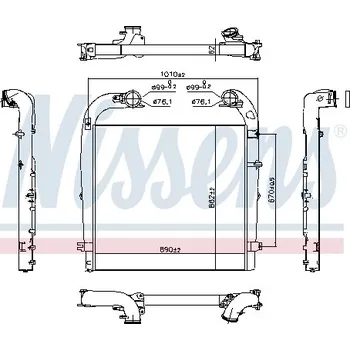 Chladič motoru Chladič turba NISSENS 961154