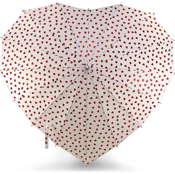 Deštník Fulton dámský holový deštník Heart 1 RED HEARTS L909