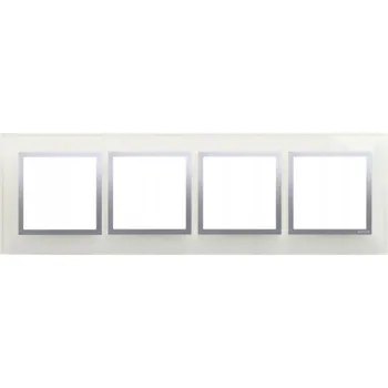 vypínač Rámeček čtyřnásobný Kontakt-simon šedý