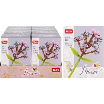 ostatní stavebnice Stavebnice kostky Květiny 147 dílů růžovo-nebeská kytice Mega Creative