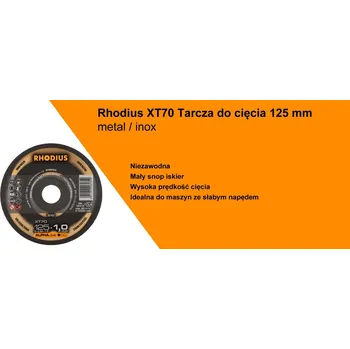 Řezný kotouč Rhodius řezný kotouč na kov a nerez 125x1,0 XT70