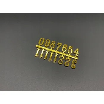 Hodiny Malé zlaté číslice pro nástěnné a stolní hodiny, výška 15 mm