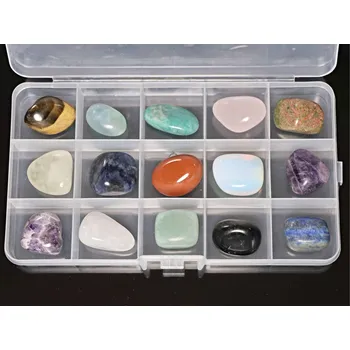 Drahý kámen Magieprirody.cz Box 15 přírodních minerálů tromlovaných kamenů z celého světa #ZB455