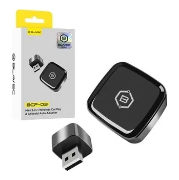 Bluetooth adaptér Bezdrátový adaptér do auta Blavec BCP-03 (bezdrátové používání Apple CarPlay a Android Auto) černý