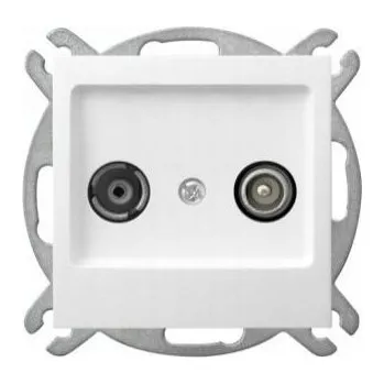 Elektrická zásuvka Anténní zásuvka nástěnná Ospel bílá