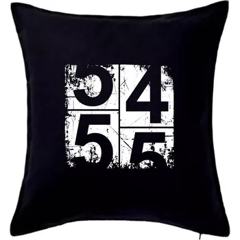 Polštář Tachometr 55 - Polštář 50x50 - 50x50 - Pouze potah ( Černá )