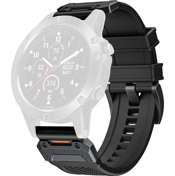 Řemínek na hodinky Techsuit – řemínek QuickFit 22mm (W068) – Garmin Fenix 5/5 Plus 6/6 Pro/7/Forerunner 935/945/970/ Approach S60 – černý