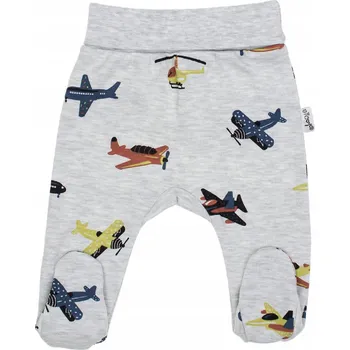 Kojenecké oblečení Chlapecké bavlněné polodupačky s motivem letadel šedé Nicol, vel. 62