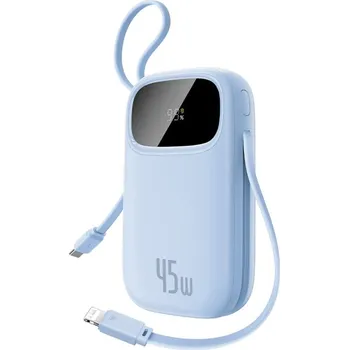 Powerbanka Baseus – powerbanka EnerFill FC31 Qpow 3 (E0028D03) – USB-C/Lightning kabely, 20000mAh, 45W, digitální displej – Galaxy Blue