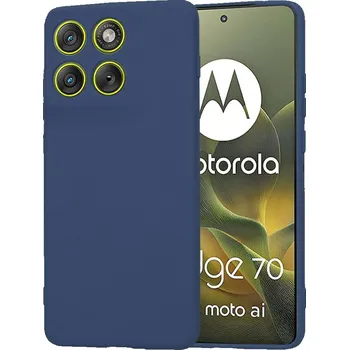 Pouzdro na mobilní telefon Techsuit - SoftFlex - Motorola Edge 70 - tmavě modrá