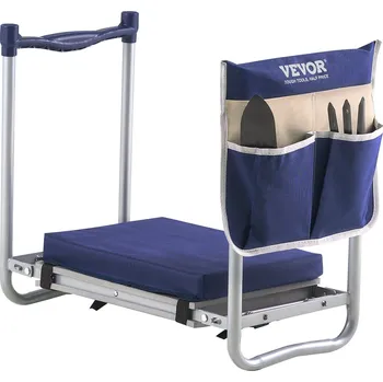 Zahrada Vevor Klečátko a sedátko do zahrady 11 in hrubá poduška, skládací, 1 kapsa