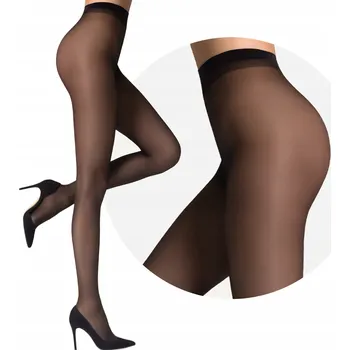 Dámské punčochy Punčocháče Dámské 20 DEN Bez kalhotek Neviditelné špičky Černé Legs 2-S