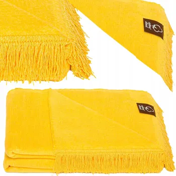 Prostěradlo Deka UmiPled bavlna 150 cm x 200 cm žlutá