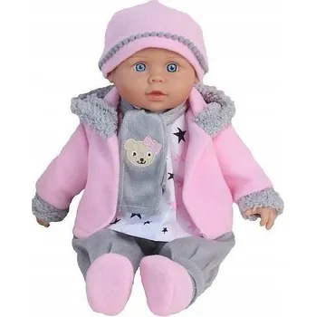 Panenka Panenka miminko Smily Play 41 cm růžová se zvukem a oblečením 2+