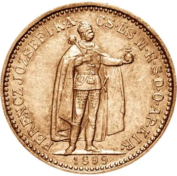 Zlatá mince Desetikoruna Františka Josefa I. Uherská ražba 1904