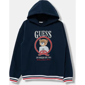 Chlapecká mikina Dětská bavlněná mikina Guess J6RQ05.KAD74.PPY2 námořnická modř 59X, vel. 158-166