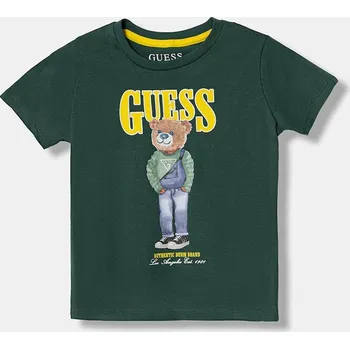 Dětská móda Dětské bavlněné tričko Guess N6RI05.K8HM4.PPY2 zelená 96X, vel. 96-104