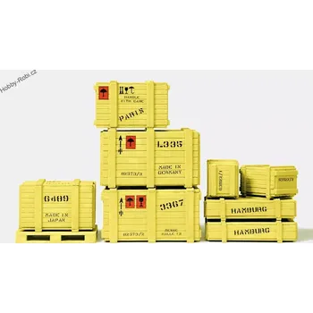 Modelová železnice Bedny náklad stavebnice G - Preiser 45200 (Zahradní železnice)