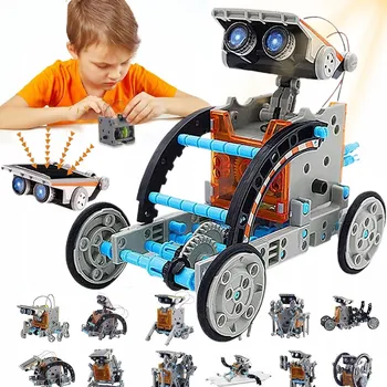 ostatní stavebnice SOLÁRNÍ SADA 12v1: VOZIDLA, SOLÁRNÍ ROBOTI - STAVEBNICE ROBOTŮ PRO DĚTI