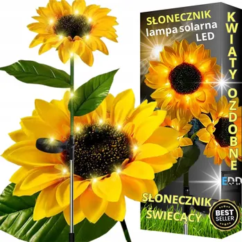 Venkovní osvětlení SOLÁRNÍ ZAHRADNÍ LAMPA LED KVĚT SLUNEČNICE ZAPICHOVACÍ 80cm DEKORATIVNÍ DO ZAHRADY