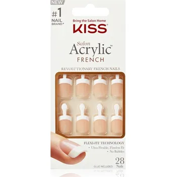 KISS Acrylic French Kit umělé nehty 28 ks
