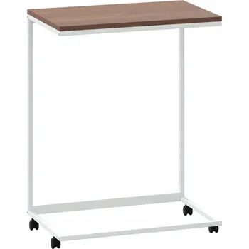 Konferenční stolek Odkládací stolek C, bílý/hnědý, 55 x 35 x 70 cm
