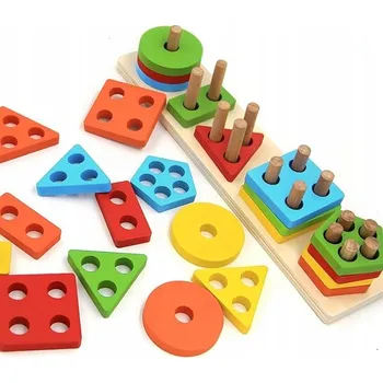 Dřevěná hračka DŘEVĚNÝ TŘÍDIČ, LOGICKÁ HRA A HRA ZRUČNOSTI V JEDNOM