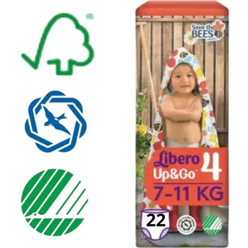 Plena PLENKY LIBERO UP&GO 4 PLENKY ABSORPČNÍ PAMPERSY 22 ks Z NORSKA FSC