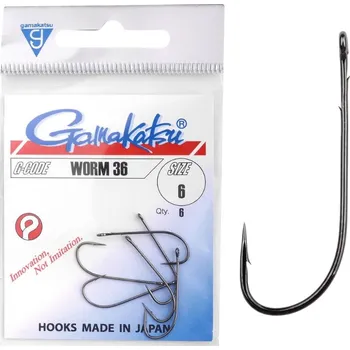 Rybářský háček Háčky Gamakatsu Worm 36 č. 3/0 - Černé