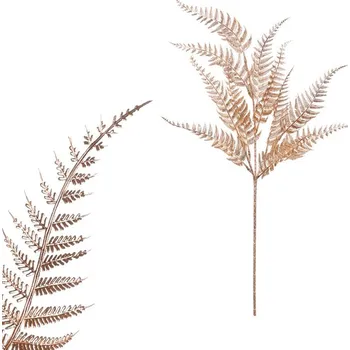 umělá květina Kapradí - umělá větev, zlatá matná Barva: Zlatá