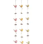 Dřevěná girlanda Ptáčci - jarní dekorace, mix 3 barev, 1 ks Barva: Vícebarevná