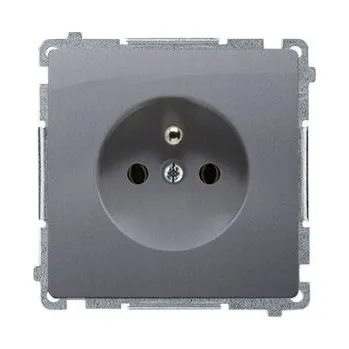 Elektrická zásuvka Elektrická Zásuvka nástěnná Kontakt-simon stříbrná